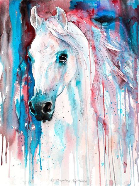 Watercolor Horse Painting Abstract Art Painting Painting And Drawing