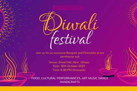 Diwali Invitation Templates Free Download Printable Templates