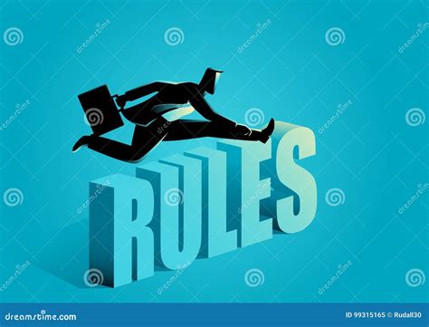 Businessman Breaking The Rules Stock Vector Illustration Of Dynamic