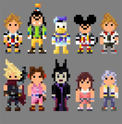 Kingdom Hearts Characters 8 Bit By Lustriouscharming On Deviantart
