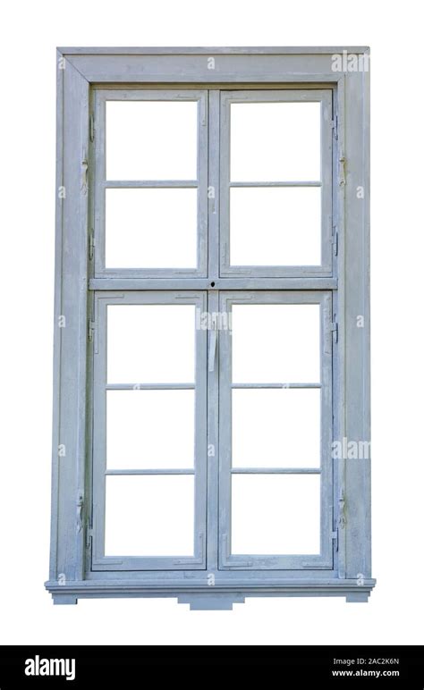 Old Fashioned Window Isolated On White Surface Stock Photo Alamy