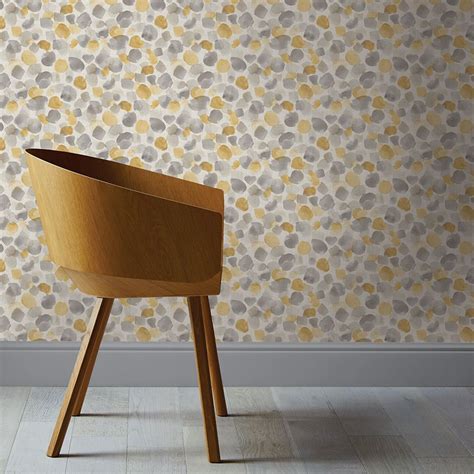 Painted Dots By Arthouse Mustard Yellow Wallpaper Wallpaper