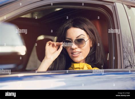 Driver Smiling Sunglasses Car Hi Res Stock Photography And Images Alamy