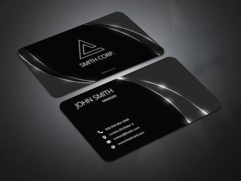 Black Lighting Professional Business Card Design Business Card