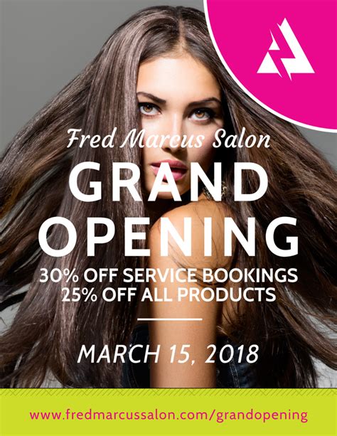 Salon Grand Opening Flyer Template Mycreativeshop