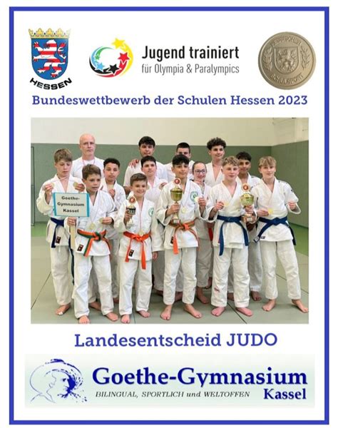 Judo Team Des Goethe Gymnasiums Ist Landessieger Hessen Goethe Gymnasium
