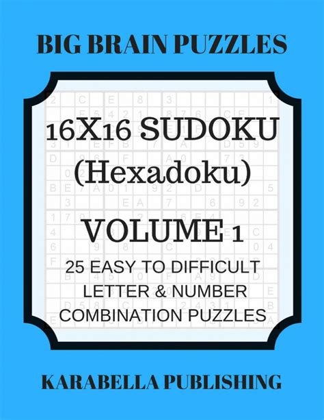 Hexadoku Sudoku 16x16 16x16 Sudoku Sudoku Print Mega Etsy Printable