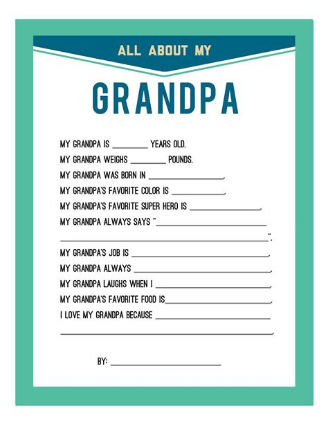 Printable Fathers Day Cards For Grandpa