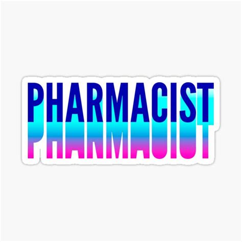 Pharmacist With Long Gradient Shadow Sticker For Sale By Svpod