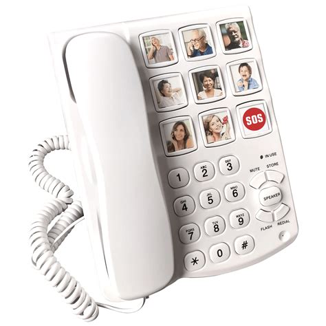 Buy Big Button And Picture Corded Landline Phone For Elderly And