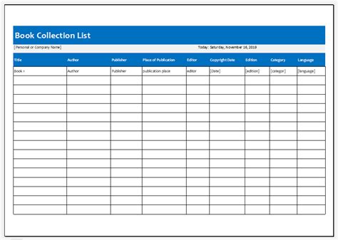 Printable Book Inventory Template For Excel Excel Templates
