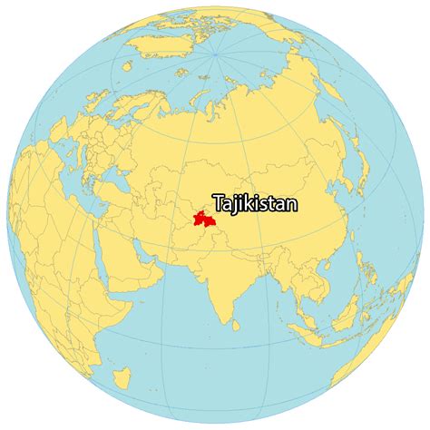 Tajikistan In World Map United States Map