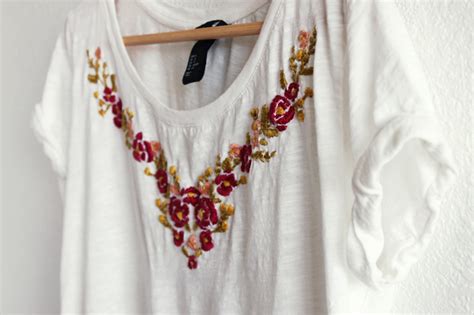 Diy Hand Embroidered T Shirt