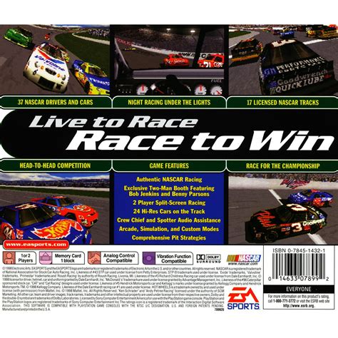 Nascar 99 Sony Playstation Ps1 Retro Game Fan Video Game Store