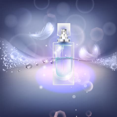 Vector Illustration Of A Realistic Style Perfume In A Glass Bottle