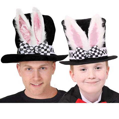 Buy Childrens And Adults Deluxe Wonderland Rabbit Hat With Large Ears And