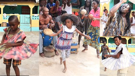 6 Years Old Young Akomfor Perform Massive Traditional Dance By Nananom