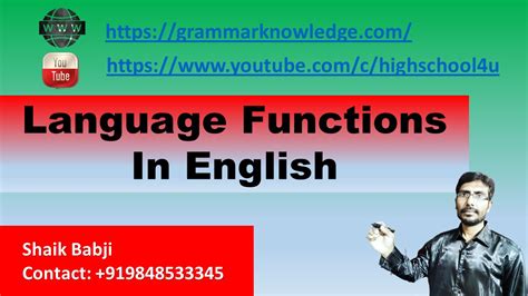 English Grammar Language Functions In English Learn English Online