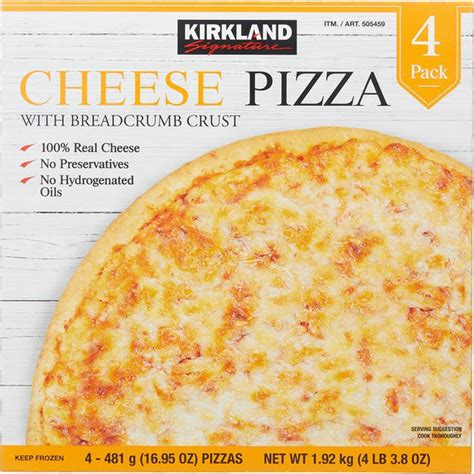 Kirkland Signature Frozen Cheese Pizza 4 Ct Instacart