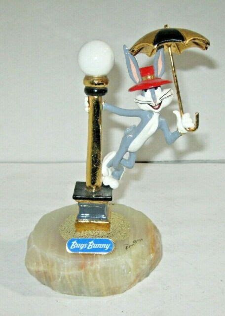 1991 Ron Lee Signednumbered Bugs Bunny Singing In The Rain Statue Free