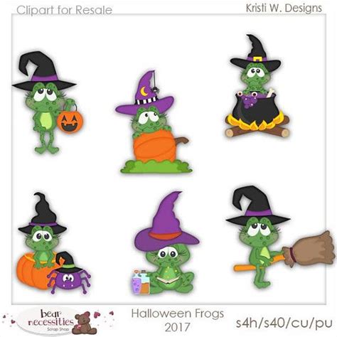 Halloween Frogs Kw1 Clipart Digital Download Clip Art