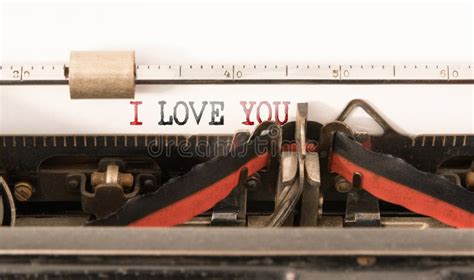 I Love You Written On Vintage Typewriter Stock Image Image Of Typescript Author 111659039
