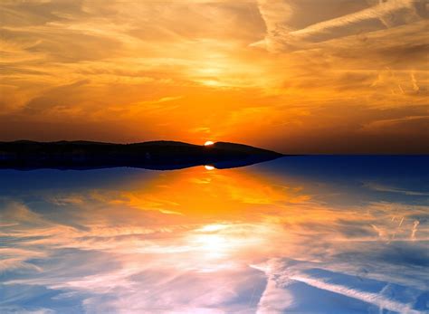 Free Photo Evening Reflection Sunset Sky Free Image On Pixabay