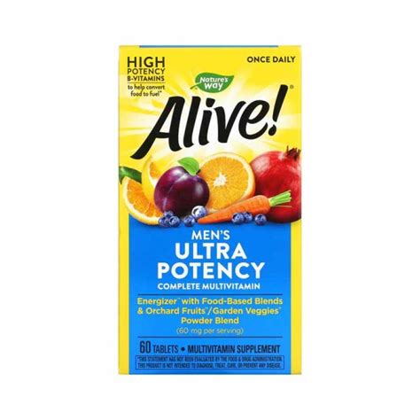 Alive Mens Ultra Potency Complete Multivitamin 60 Tablets Pas Cher En