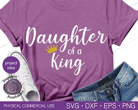 Daughter Of A King Svg Royal Gender Reveal Baby Shower Dad And Baby