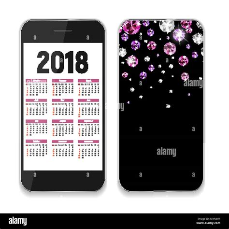 2018 New Year Calendar Vector Illustration Stock Vector Image And Art Alamy