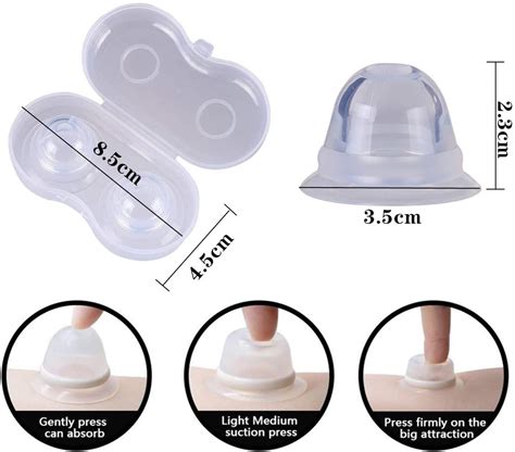 2 Pairs Invisible Nipple Cup Suckers Silicone Nipple Shield Pullers