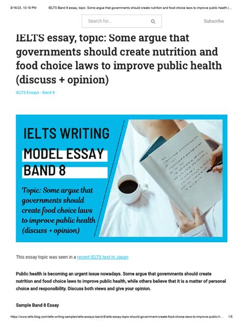 Ielts Band 8 Essay Topic Some Argue That Governments Should Create