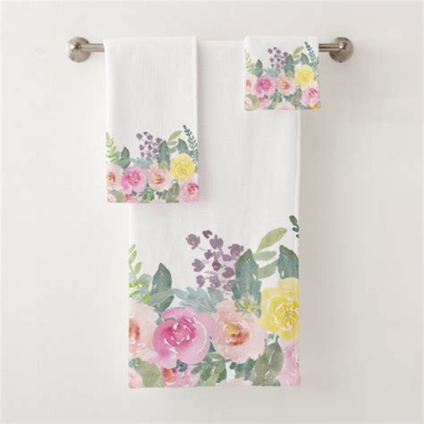 Get 5% in rewards with club o! Elegant Shabby Chic Watercolor Spring Floral Bath Towel ...