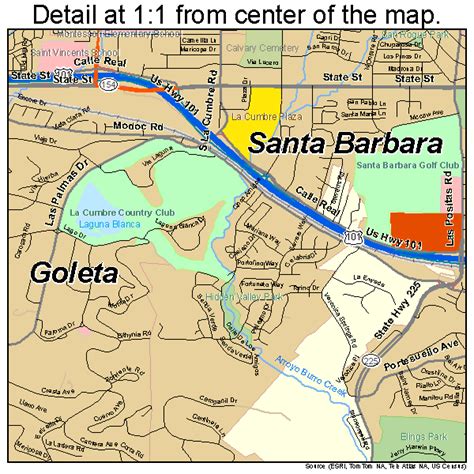 Map Of Santa Barbara Calif World Map