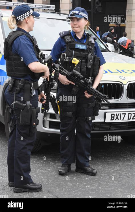 Armed Female Metropolitan Police Officers Parliament Square