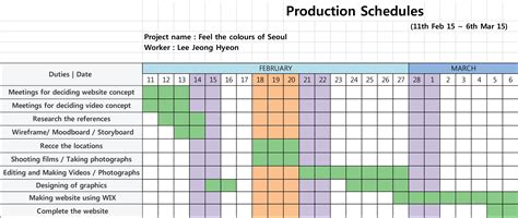 How To Make A Production Schedule In Excel Excel Templates