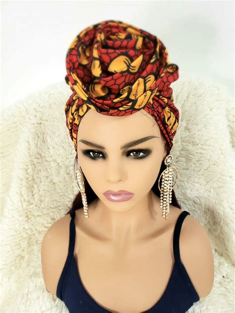 Satin Lined Turban Pre Tied Head Wrap With Satin Line Etsy