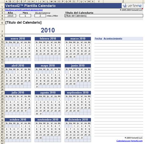Plantilla Calendario Gratis Calendario Año 2022 Para Imprimir