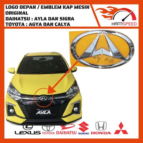 Jual Emblem Original Daihatsu Ayla Agya Calya Sigra Logo Kap Mesin