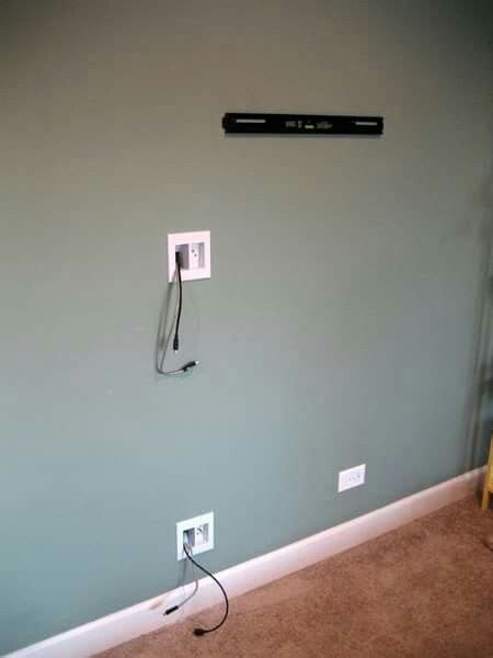 No Cords Wall Mounted Tv Hide Tv Cords Hanging Tv