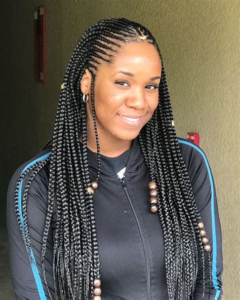 47 best big box braids styles and trends in 2019 from box braids hairstyles gallery, source:pinterest.es. Braids hairstyles 2019, Box braids, Long hair on Stylevore