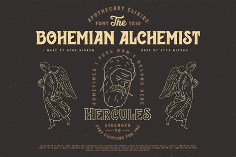 Bohemian Alchemist Fonts And Badges On Behance