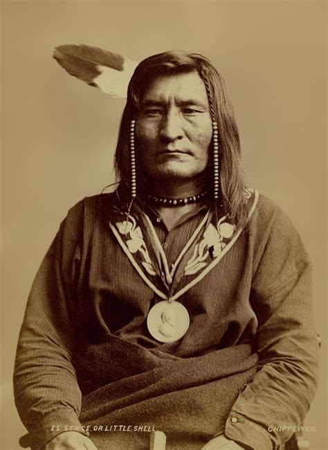 An Old Photograph Of Thomas Little Shell Aka Chief Esens Aka Ase Anse