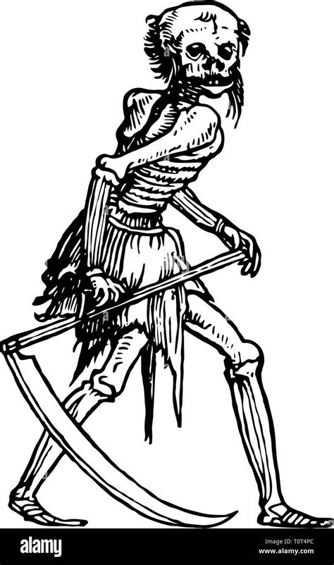 Grim Reaper Medieval Art Stock Photo Alamy