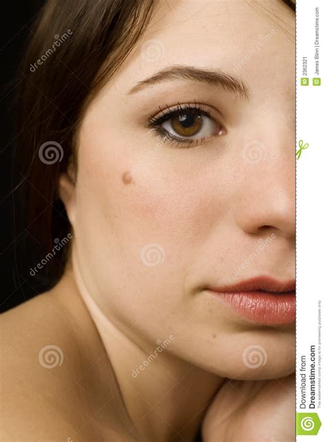 Girl With A Mole Stock Image Image Of Glamor Bare