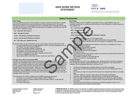 Mobile Plant Swms Neca Safety Specialists