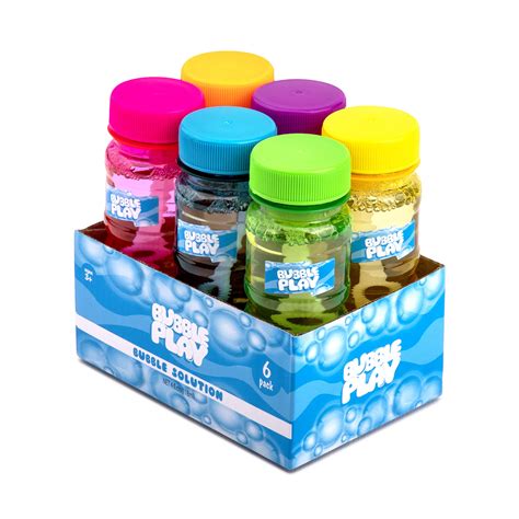 Buy Bububbleplay Bubble Bottle 6 Pack 4oz Bubbles For Kids 5 Hole