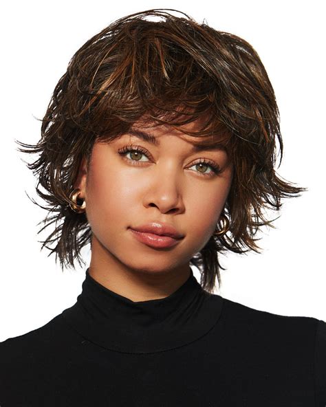 razor cut shag synthetic wig by tressallure best wig outlet