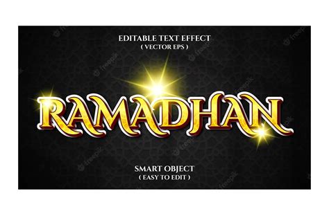 Premium Vector Ramadhan Font Style Editable Text Effect