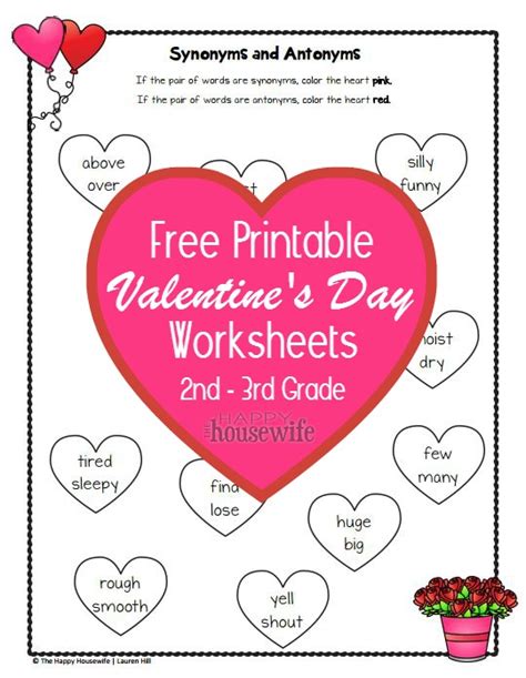 Valentines Worksheets Free Printables The Happy Housewife™ Home